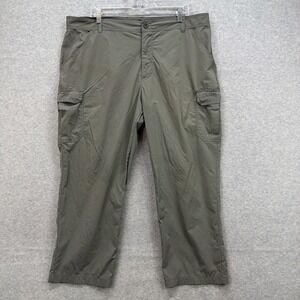 Cabelas Hiking Pants Mens 40x27* Gray Stretch Nylon Cargo Utility Trail Gorpcore